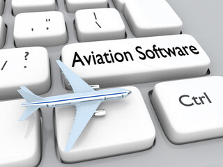 Aviation Software concept - 733599763