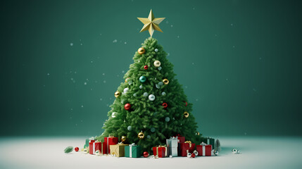 Obraz premium Christmas tree, Christmas background