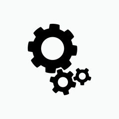 Gear Icon . Setting, Cog. Applied as a Trendy Symbol for Design Elements, Presentations, and Web Apps.