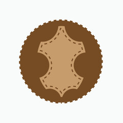 Leather Icon. Fashion Element Symbol - Vector. 