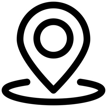map pointer vector outline icon