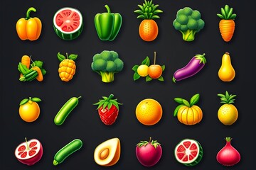 Fototapeta premium set of vegetables