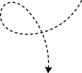 Hand drawn line dashed arrows