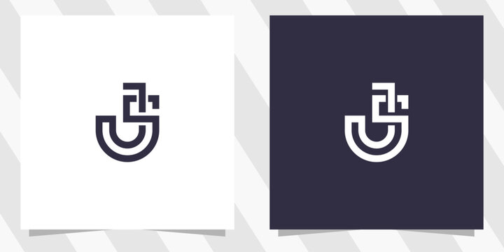 letter js sj logo design