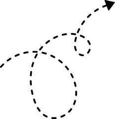 Hand drawn line dashed arrows