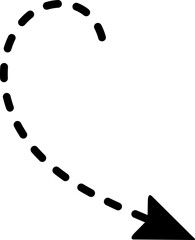 Hand drawn line dashed arrows