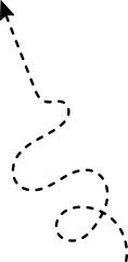 Hand drawn line dashed arrows