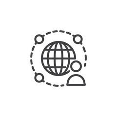 IT Outsourcing line icon