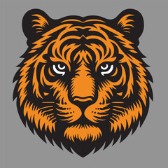 Brave Tiger Face Vintage Design