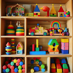 Toy Maker's Colorful Playroom: Creative Playthings