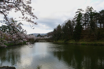 鶴ヶ城の堀【日本百名城】日本福島県会津若松市