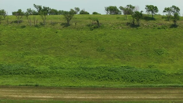 Peine Mound slow fly over midwest kansas