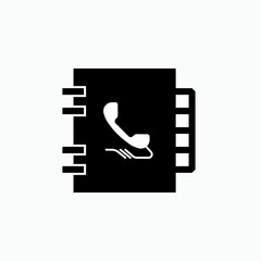 Phone Book Icon. Call Number, Contact Symbol. 