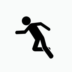 Fototapeta na wymiar Runner Icon. Athlete Running Symbol. 