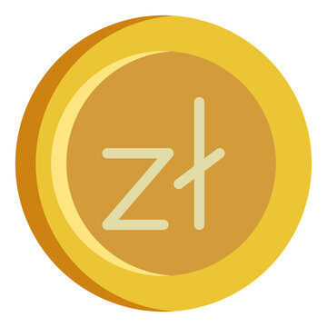  Zloty, Coin, Money, Flat Icon