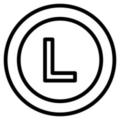  Lempira, Coin, Money, Outline Icon