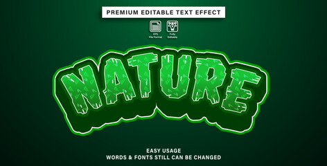 editable text effect nature