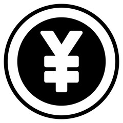  Yen, Coin, Money, Solid Icon