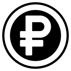  Ruble, Coin, Money, Solid Icon