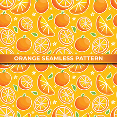 seamless pattern orange illustration