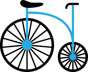 circus bike flat vector icon