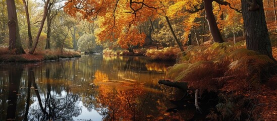 Serene Sherwood Forest in Autumn: Seas Surround Iconic England's Sherwood Forest