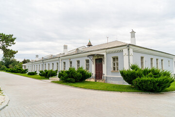 Astrakhan, Russia. Soldier barracks. Built in the 19th century. The territory of the Astrakhan Kremlin