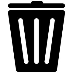 Trash Bin vector glyph icon