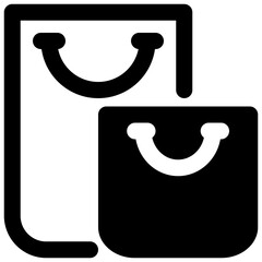 shopping bag vector glyph icon
