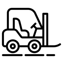  forklift, logistics, freight, transportation, cargo, delivery Solid Icon