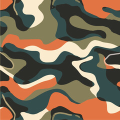 Camouflage pattern. Seamless background. Vector illustration.