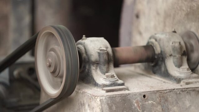 diesel engine in a factory