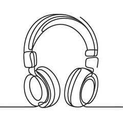 Line drawing style headphones