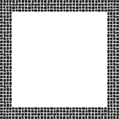 black mosaic square frame border