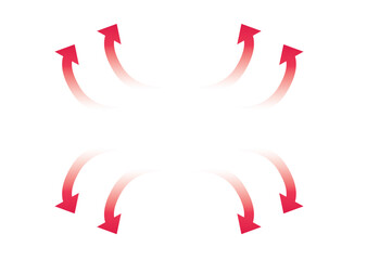 Obraz premium 上と下に広がりのある矢印