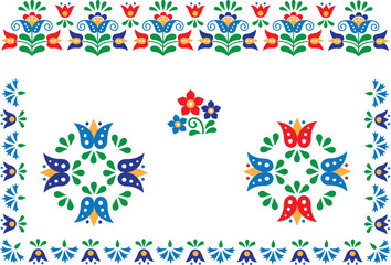 Moravian folklore ornaments used on embroidery - 733620169