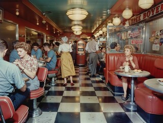 Classic 1950s Diner Interior