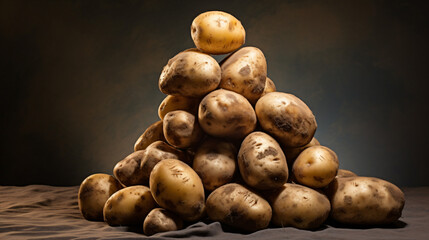 A mountain of potatoes