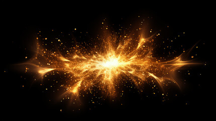 gold spark on background