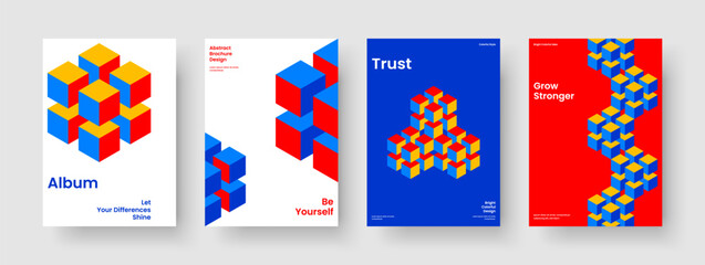 Obraz premium Abstract Poster Design. Geometric Brochure Layout. Isolated Business Presentation Template. Book Cover. Banner. Report. Background. Flyer. Pamphlet. Handbill. Newsletter. Advertising. Leaflet