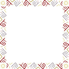 aztec frame square png transparent