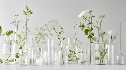 Zelfklevend Fotobehang Natural organic botany and scientific glassware © PSCL RDL