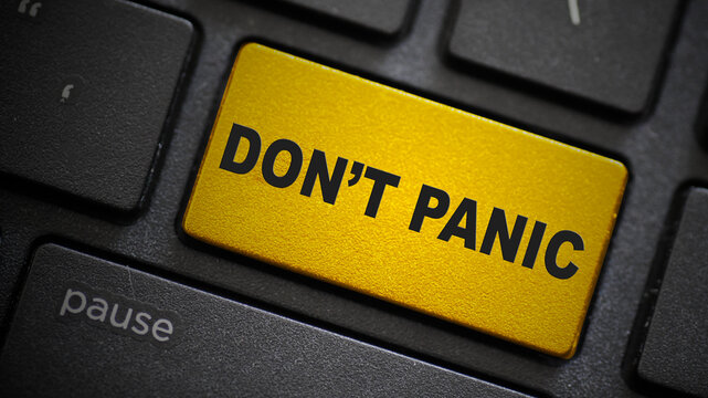 Don't panic text button on keyboard
