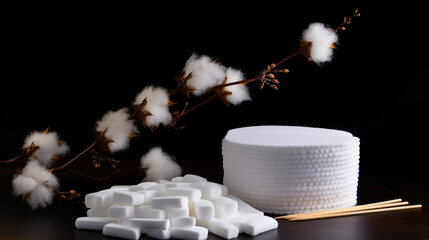 Absorbent cotton wool pads