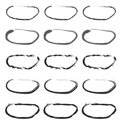 Fototapeta premium Hand drawn doodle brush lines. Vintage hand drawn underline border elements, pencil sketch stroke decoration.