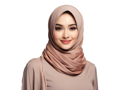 PNG Image of Portrait woman wearing hijab - Powered by Adobe