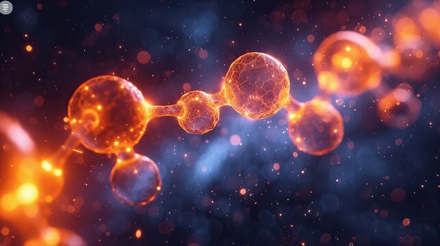 abstract molecular model background