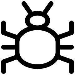 viruse vector outline icon - obrazy, fototapety, plakaty