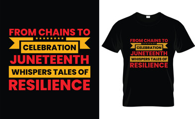 Obraz premium Juneteenth black history month typography t-shirt design