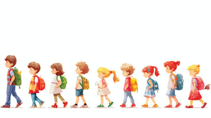 Retro Kids - Clipart Illustration vector